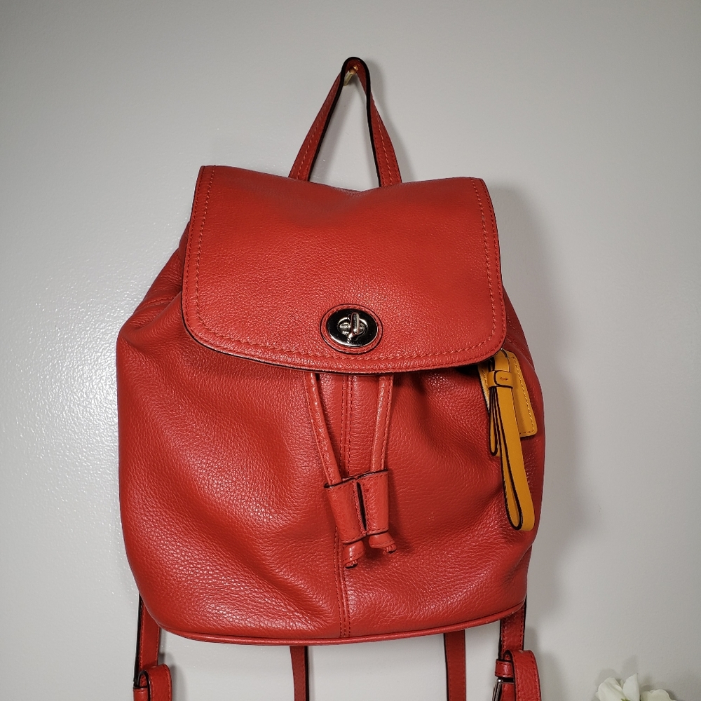 Coach Red Backpack